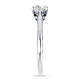 10K Gold IGI Certified Round 3 Carat Lab Grown Diamond Art Deco Filigree Solitaire Ring