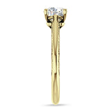 10K Gold IGI Certified Round 3 Carat Lab Grown Diamond Art Deco Filigree Solitaire Ring