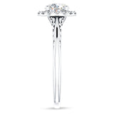 IGI Certified Round 1 Carat Lab Grown Diamond Art Deco Halo Filigree Ring