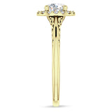 IGI Certified Round 2 Carat Lab Grown Diamond Art Deco Halo Filigree Ring