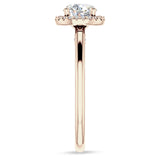 10K Gold IGI Certified Round 1 Carat Lab Grown Diamond Art Deco Filigree Cluster Halo Ring