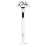 IGI Certified Round 2 Carat Lab Grown Diamond Art Deco Filigree Cluster Halo Ring