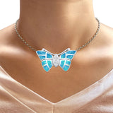 Marquise CZ Butterfly Pendant 