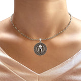 Viking Helmet Pendant Necklace
