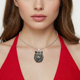  Wolf Head Charm Pendant Necklace
