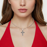  Triskele Cross Charm Pendant Necklace
