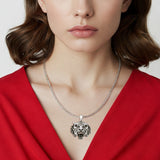  Tiger Head Pendant Necklace