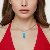 Oxidized Solitaire Pendant 
