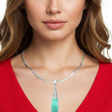 Oxidized Pear Dangle Drop Pendant 