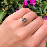 Marquise Rainbow CZ Solitaire Gold Ring