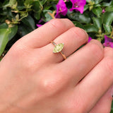 Marquise Yellow CZ Solitaire Gold Ring