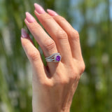 Two Piece Round Halo Split Shank Bridal Gold Ring