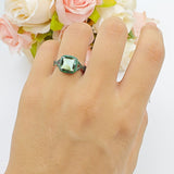 Art Deco Cushion Cut Halo Infinity Twist Ring