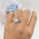 Marquise Halo Beaded Ring