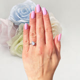 Pear Teardrop Halo Solitaire Ring