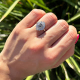 Floral Art Deco Cocktail Ring