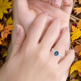 Oval Natural Stone Art Deco Ring