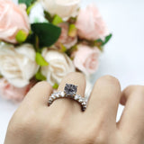 Round Natural Stone Cathedral Ring