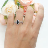 Marquise Halo Filigree Ring