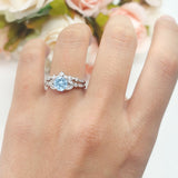 Art Deco Round Two Piece Bridal Ring