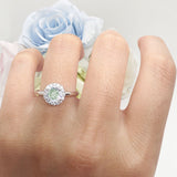 Art Deco Round Halo Vintage Ring