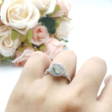 Art Deco Halo Engagement Ring