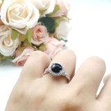 Art Deco Halo Engagement Ring