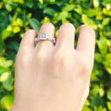 Vintage Round Natural Stone Beaded Ring