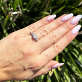 Vintage Style Round Natural Stone Solitaire Ring
