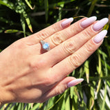 Vintage Style Oval Natural Stone Art Deco Ring