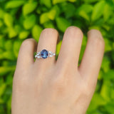 Art Deco Oval Trillium Ring