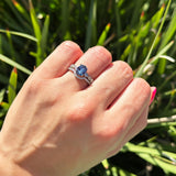Two Piece Oval Solitaire Ring 