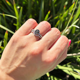 Two Piece Oval Solitaire Ring 