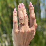 Two Piece Round Solitaire Eternity Gold Ring