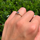 Round Rainbow CZ Solitaire Gold Ring