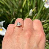 Oval Halo Natural Diamond Ring