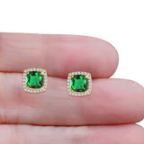 Cushion Cut Stud Earrings