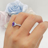 Marquise Halo Beaded Ring