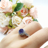 Art Deco Halo Engagement Ring
