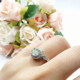 Art Deco Halo Engagement Ring