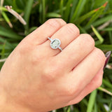 Vintage Style Oval Natural Stone Art Deco Ring