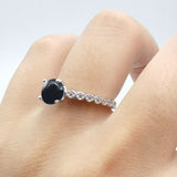 Vintage Style Round Natural Stone Ring