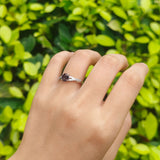 Twisted Infinity Round Natural Stone Ring
