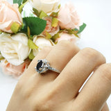 Halo Ballerina Style Oval Natural Stone