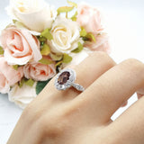 Oval Natural Stone Art Deco Ring