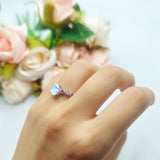 Vintage Style Oval Natural Stone Ring
