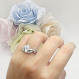 Pear Teardrop Leaf Vintage Style Ring