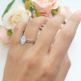 Marquise Halo Filigree Ring