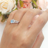 Art Deco Round Two Piece Bridal Ring