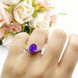 Vintage Style Oval Natural Stone Ring 